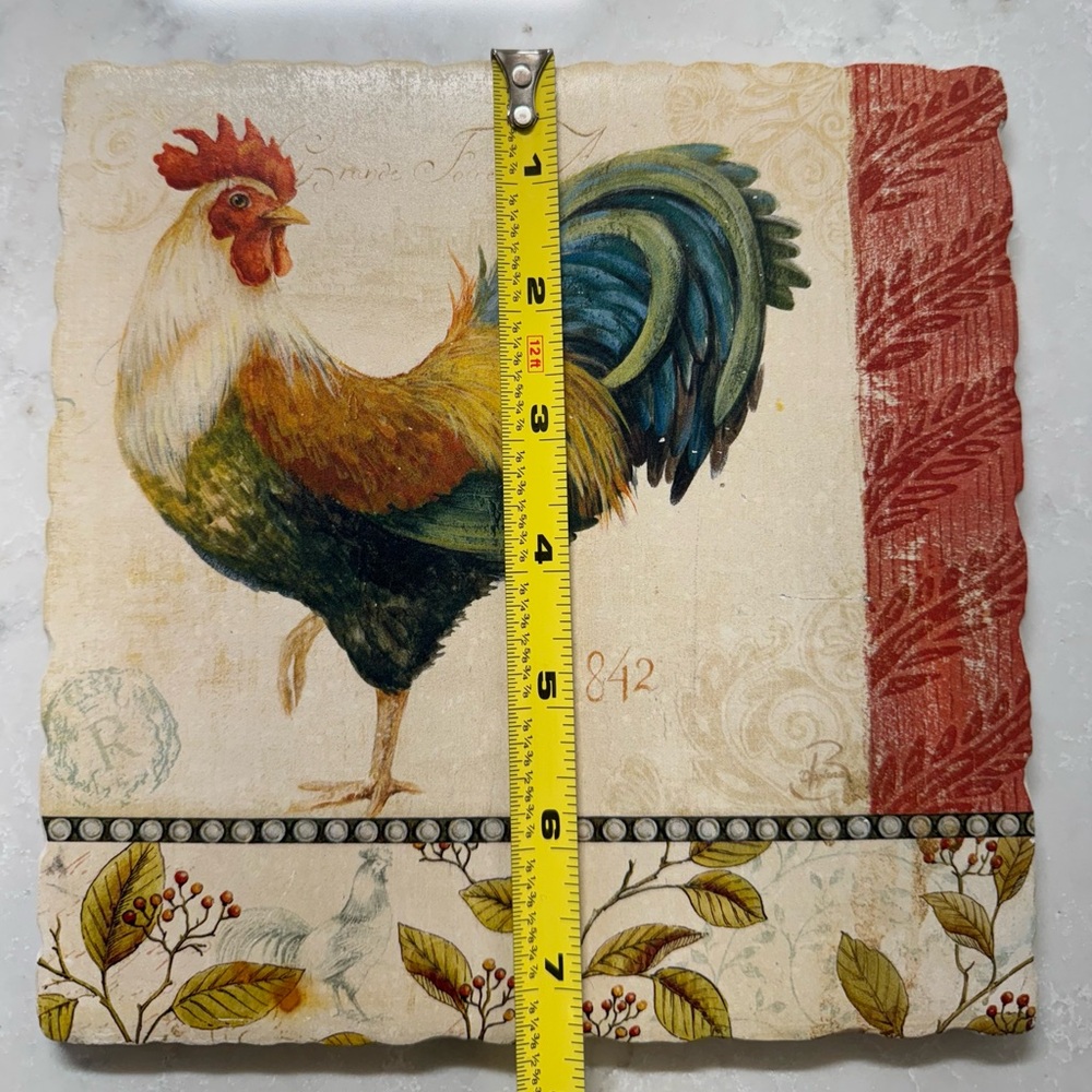 Colorful Rooster Decorative Tile - Picture 3 of 5
